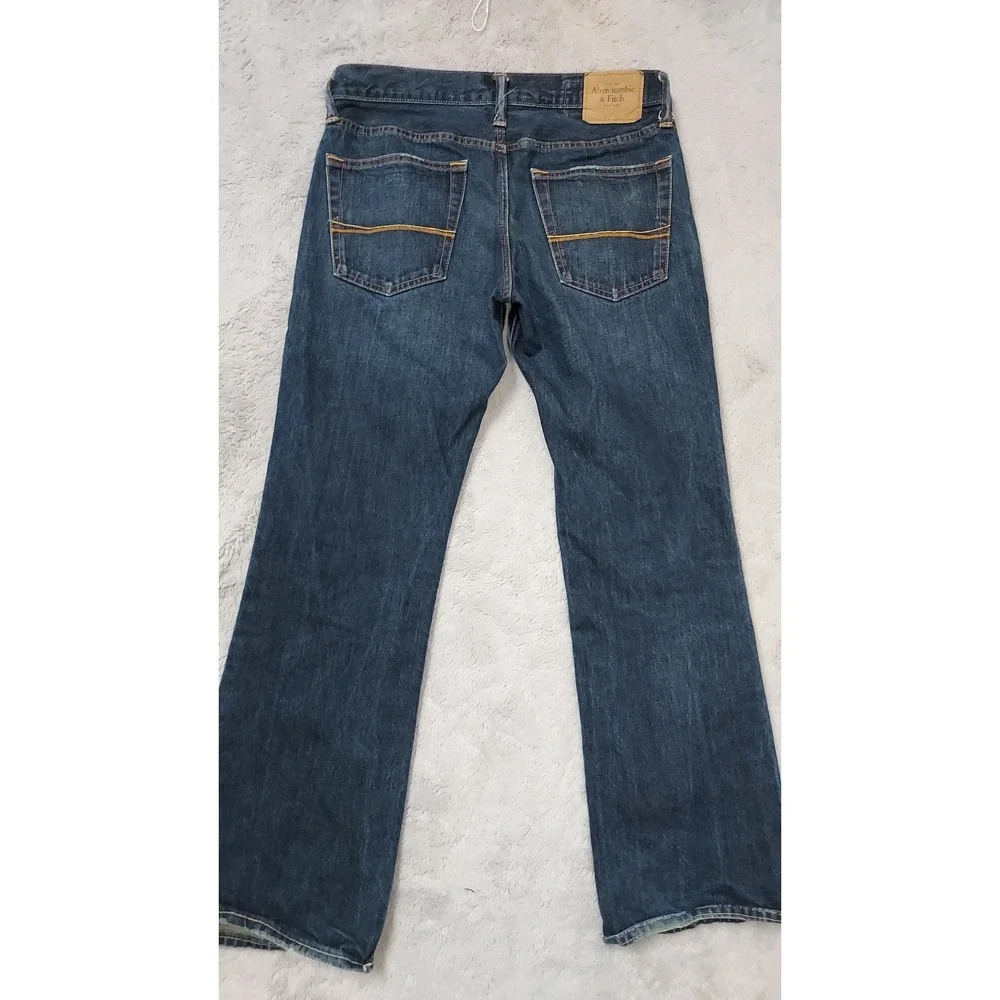 Abercrombie & Fitch Jeans Men 31x30 The A&F Slim Boot Button Fly Blue Button Fly